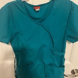 Teal scrub top